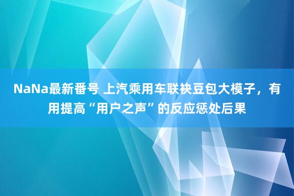 NaNa最新番号 上汽乘用车联袂豆包大模子，有用提高“用户之声”的反应惩处后果