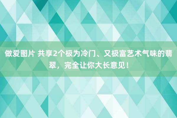 做爱图片 共享2个极为冷门、又极富艺术气味的翡翠，完全让你大长意见！