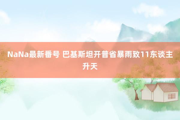 NaNa最新番号 巴基斯坦开普省暴雨致11东谈主升天