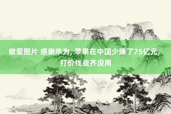 做爱图片 感谢华为， 苹果在中国少赚了75亿元， 打价钱战齐没用