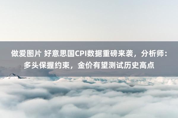 做爱图片 好意思国CPI数据重磅来袭，分析师：多头保握约束，金价有望测试历史高点