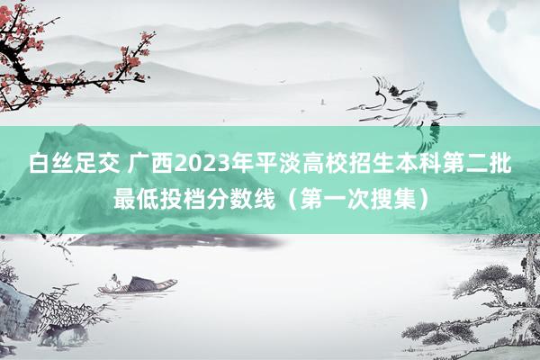 白丝足交 广西2023年平淡高校招生本科第二批最低投档分数线（第一次搜集）